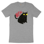 Meh Cat Design Ladies Short Sleeve Tee - Granite Heather