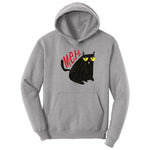 Meh Cat Design Hoodie - Athletic Heather