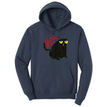 Meh Cat Design Hoodie - Navy