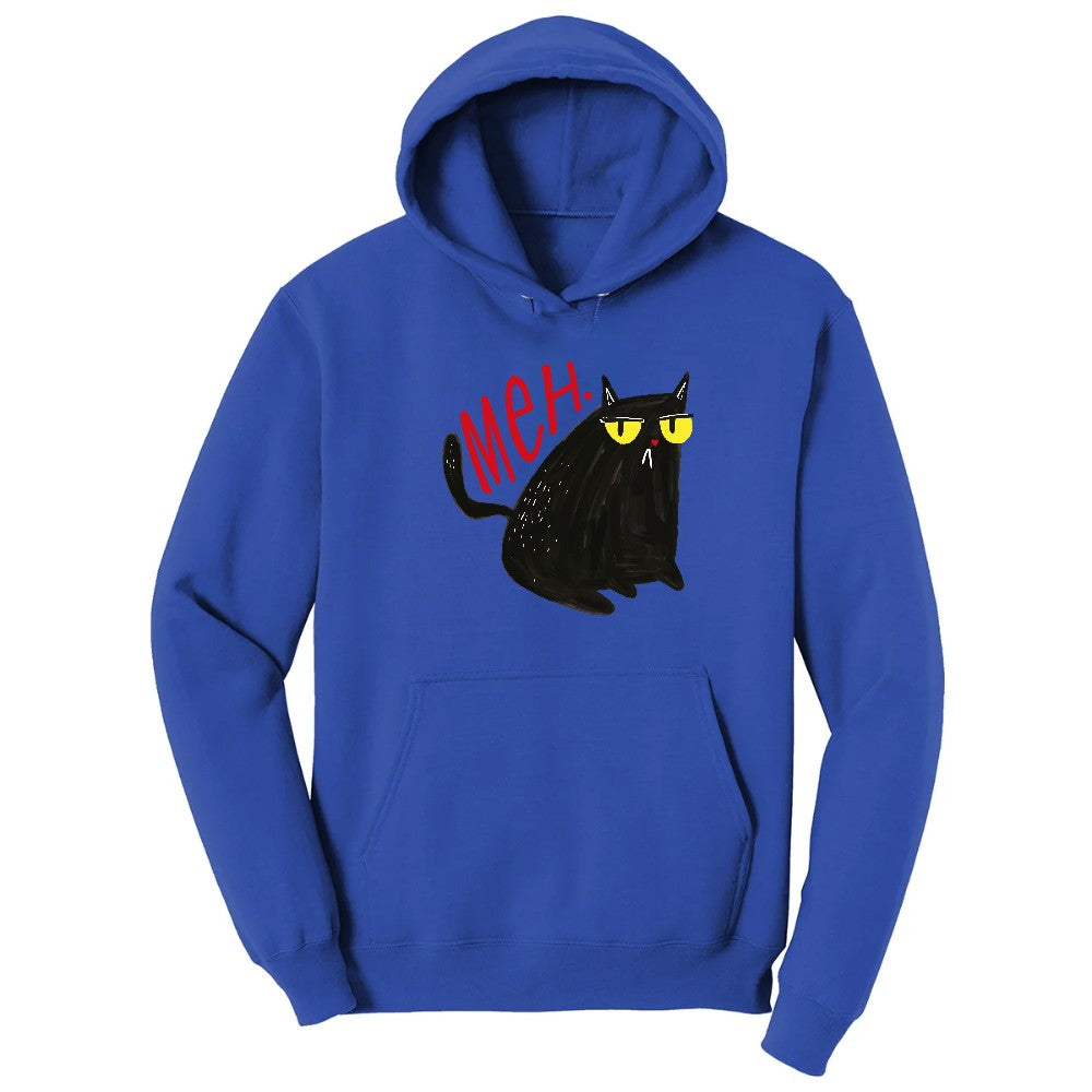 Meh Cat Design Hoodie - True Royal