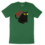 Meh Cat Design Short Sleeve Tee - Athletic Kelly