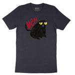 Meh Cat Design Short Sleeve Tee - Deep Navy