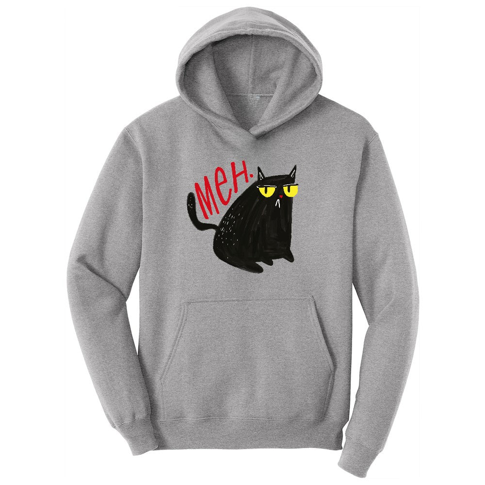 Meh Cat Design Toddler Hoodie - Athletic Heather