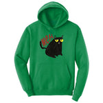 Meh Cat Design Youth Hoodie - Kelly Green