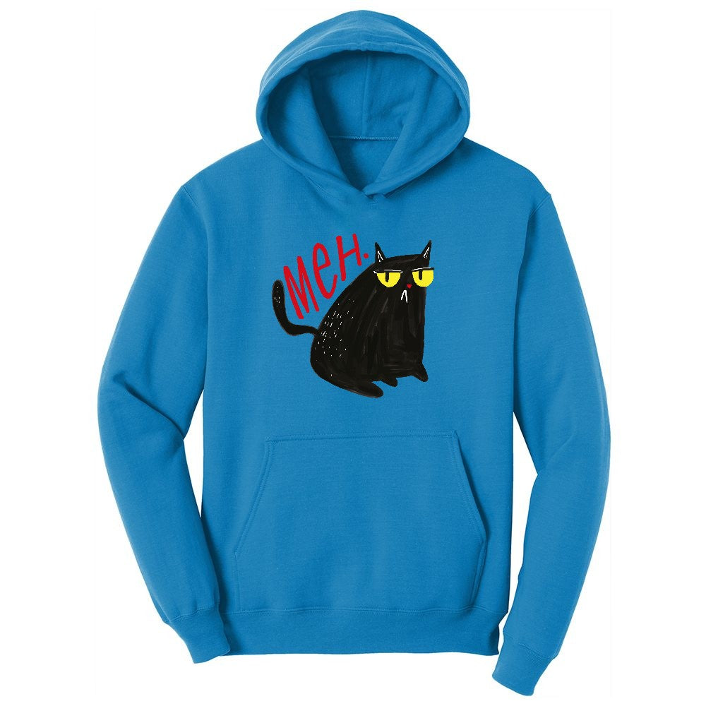 Meh Cat Design Youth Hoodie - Sapphire