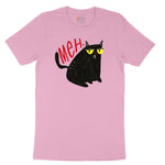 Meh Cat Design Youth Short Sleeve Tee - Candy Pink