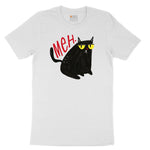 Meh Cat Design Youth Short Sleeve Tee - White
