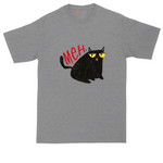 Meh Cat tall t-shirt for men in Athletic Heather