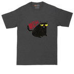 Meh Cat tall t-shirt for men in Dark Heather Grey