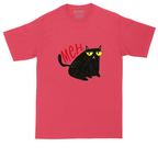 Meh Cat tall t-shirt for men in Heather Red