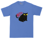 Meh Cat tall t-shirt for men in Heather Royal