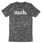 Meh Ladies Short Sleeve Tee - Black Leopard