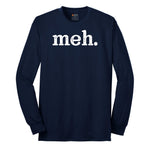 Meh Long Sleeve Tee - Navy