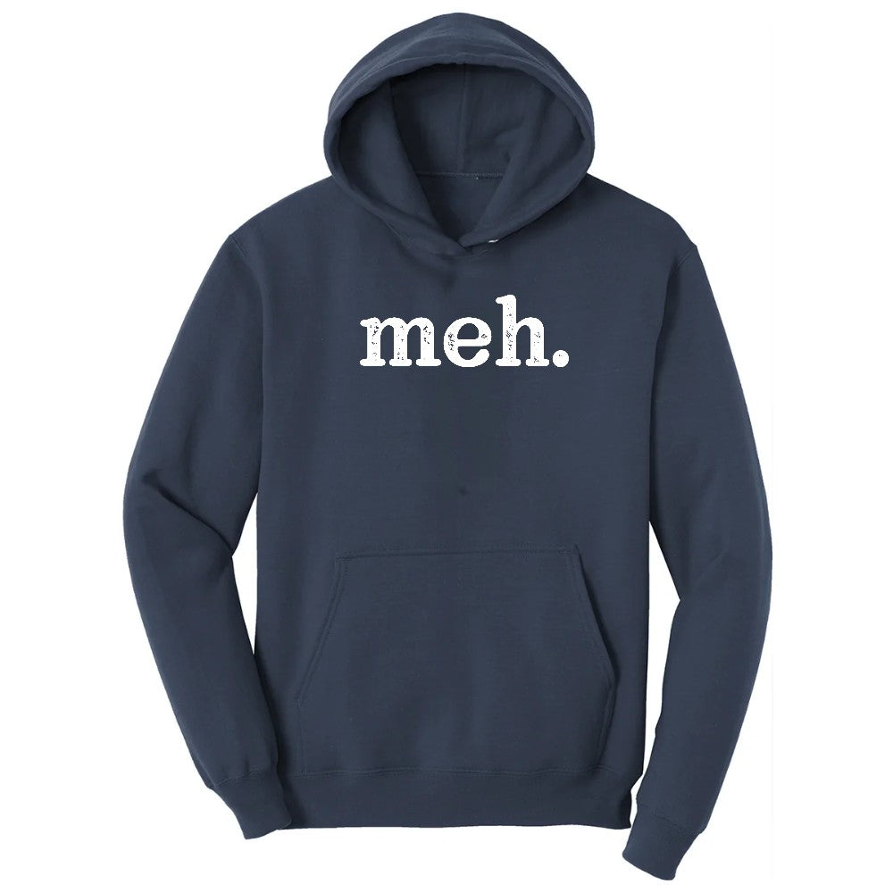 Meh - Mens & Ladies T-Shirt Hoodie - Navy