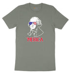 Merica George Washingtong Version Ladies Short Sleeve Tee - Bamboo Blackout