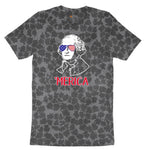 Merica George Washingtong Version Ladies Short Sleeve Tee - Black Leopard
