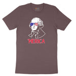 Merica George Washingtong Version Ladies Short Sleeve Tee - Sangria Blackout