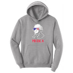 Merica George Washingtong Version Hoodie - Athletic Heather
