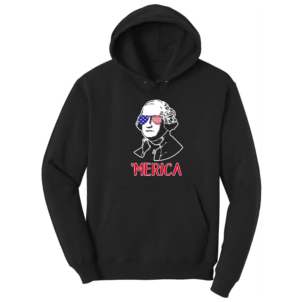 Merica George Washingtong Version Hoodie - Jet Black
