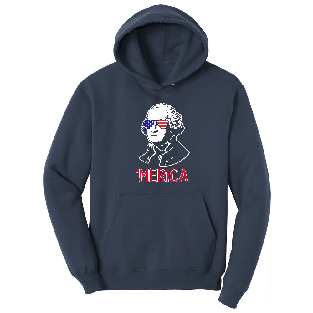 Merica George Washingtong Version Hoodie - Navy
