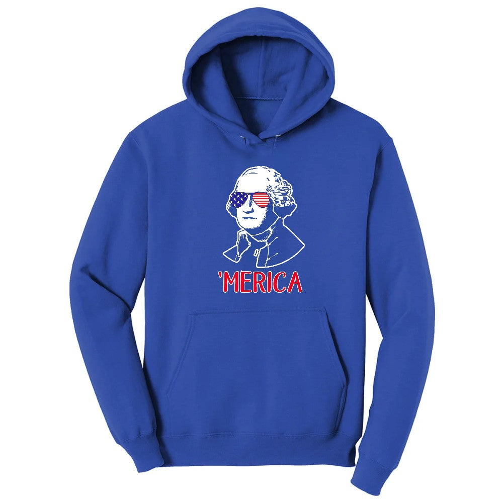 Merica George Washingtong Version Hoodie - True Royal