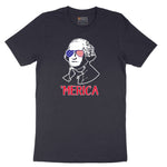 Merica George Washingtong Version Short Sleeve Tee - Deep Navy