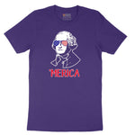 Merica George Washingtong Version Short Sleeve Tee - Team Purple