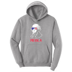 Merica George Washingtong Version Youth Hoodie - Athletic Heather