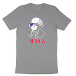 Merica George Washingtong Version Youth Short Sleeve Tee - Athletic Heather