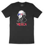 Merica George Washingtong Version Youth Short Sleeve Tee - Black