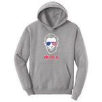 Merica Lincoln Version Ladies Hoodie - Athletic Heather