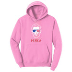 Merica Lincoln Version Ladies Hoodie - Candy Pink