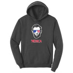 Merica Lincoln Version Ladies Hoodie - Dark Heather Grey