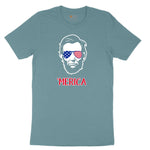 Merica Lincoln Version Ladies Short Sleeve Tee - Surf Blackout