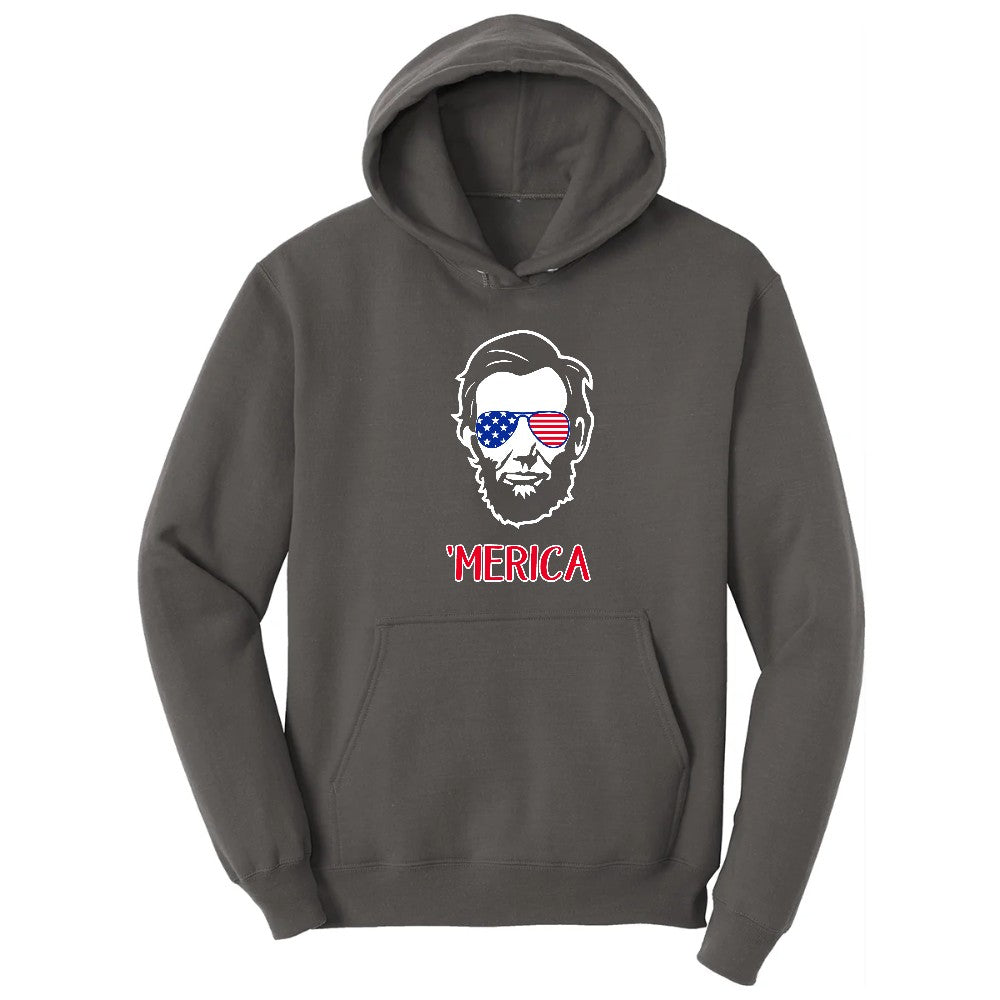 Merica Lincoln Version Hoodie - Charcoal