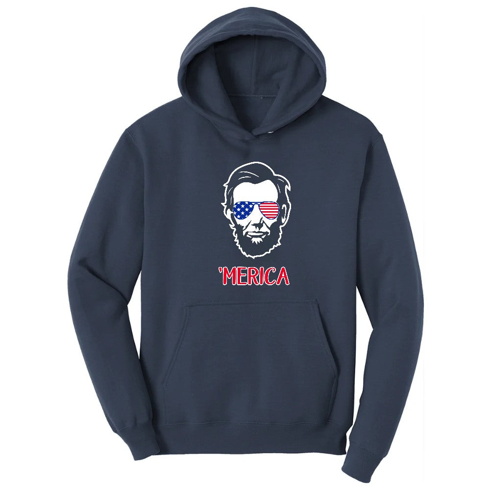 Merica Lincoln Version Hoodie - Navy