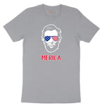 Merica Lincoln Version Short Sleeve Tee - Athletic Heather Grey