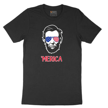 Merica Lincoln Version Short Sleeve Tee - Jet Black