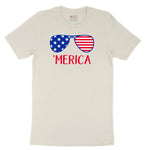 Merica Sunglasses Ladies Short Sleeve Tee - Natural Heather