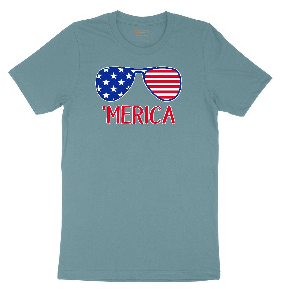 Merica Sunglasses Ladies Short Sleeve Tee - Surf Blackout