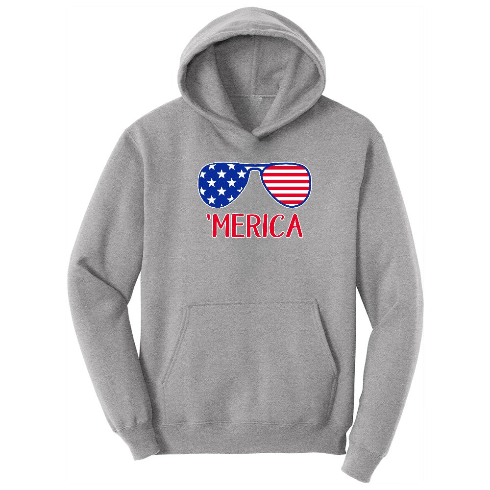 Merica Sunglasses Hoodie - Athletic Heather