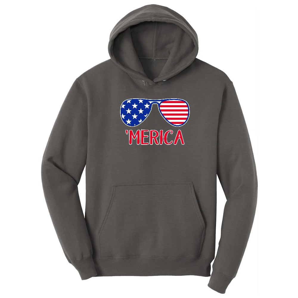 Merica Sunglasses Hoodie - Charcoal