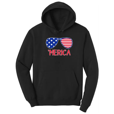 Merica Sunglasses Hoodie - Jet Black