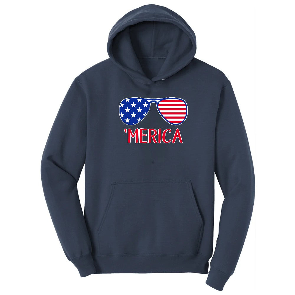 Merica Sunglasses Hoodie - Navy
