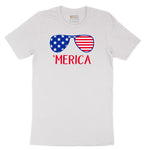 Merica Sunglasses Short Sleeve Tee - White