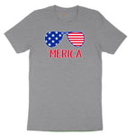 Merica Sunglasses Toddler Short Sleeve Tee - Athletic Heather