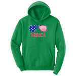 Merica Sunglasses Youth Hoodie - Kelly Green