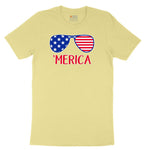 Merica Sunglasses Youth Short Sleeve Tee - Yellow
