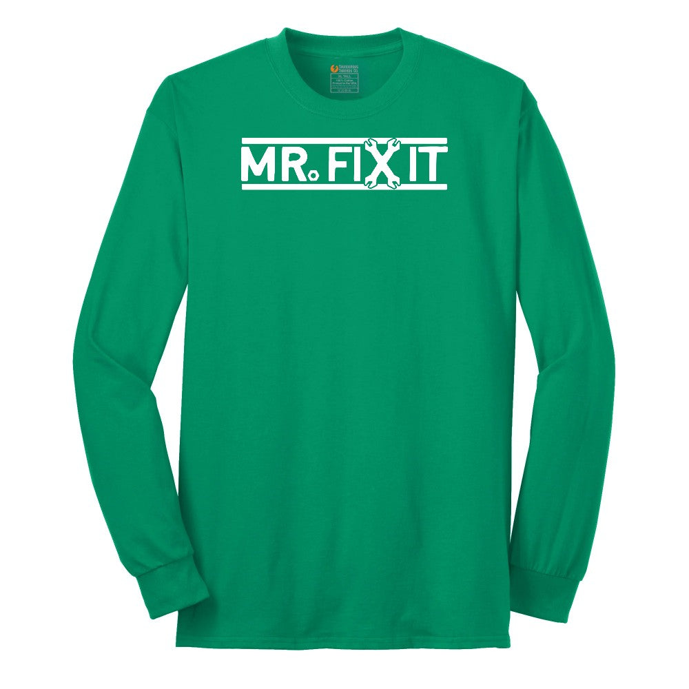 Mr Fix It Long Sleeve Tee - Kelly Green