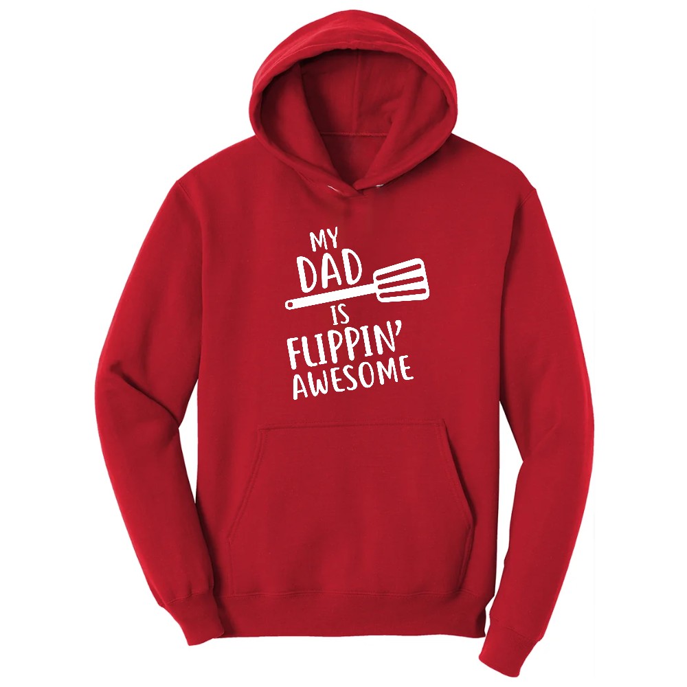 My Dad is Flipping Awesome Hoodie - Red